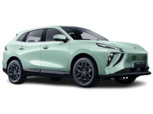 Seitenansicht des DFM Forthing 5 REEV in der Farbe Jade Green